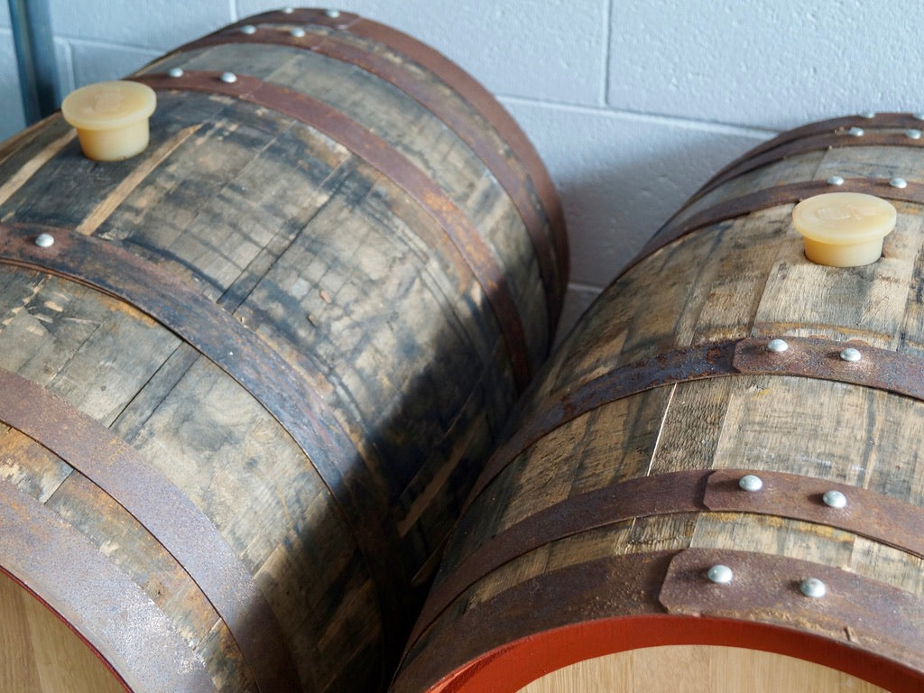 American oak ex-bourbon barrels ageing rum