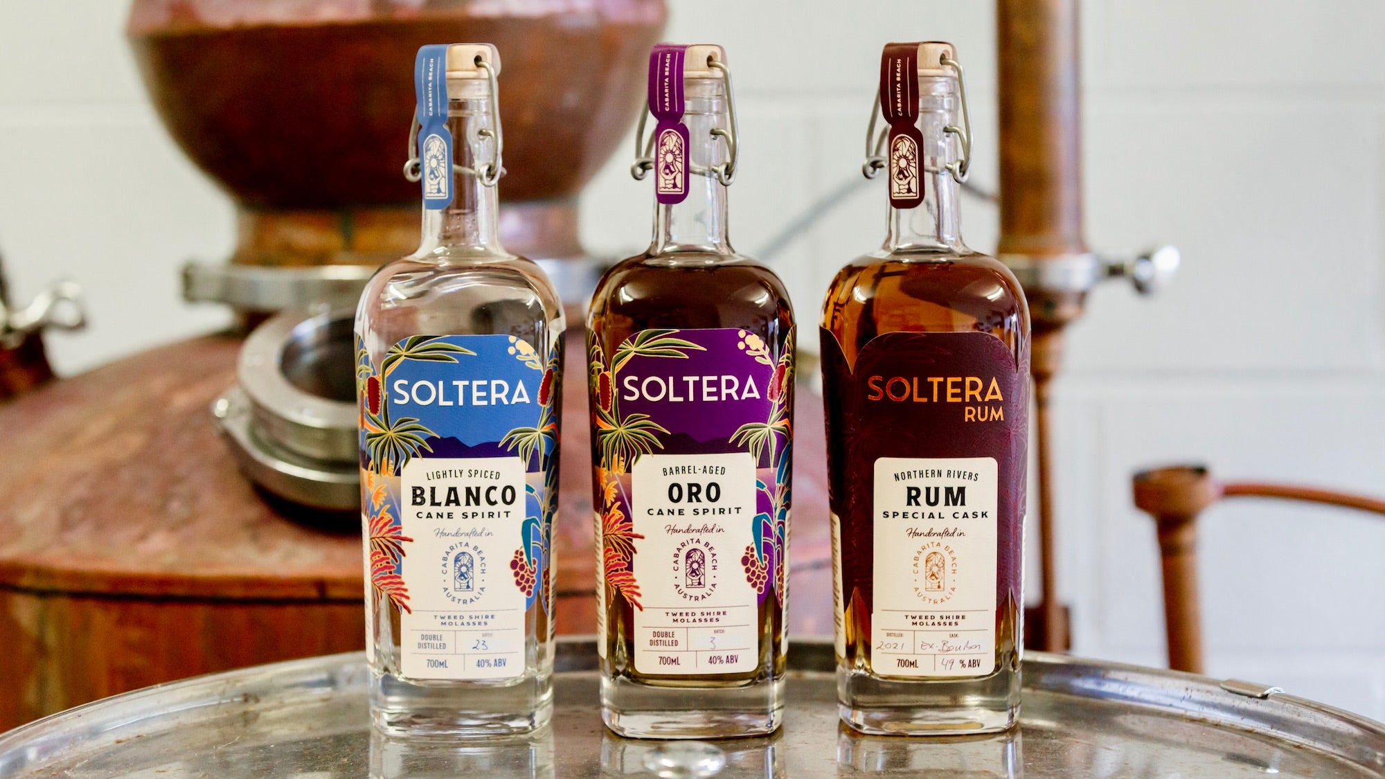 Soltera Rum Copper Pot Still Cabarita Beach Australian Craft Rum